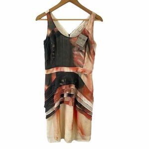 Brian Reyes Draped Silk Dress